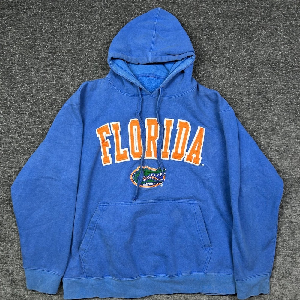 Florida Gators Hoodie Men's Blue Embroidered Logo Pullover College NCAA Sports